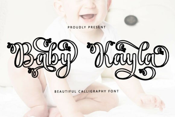 Baby Kayla Outline Font for Modern Campaigns