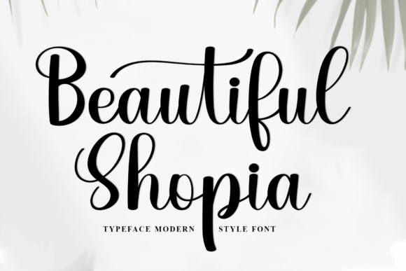 Beautiful Shopia: A Festive Script Font for Branding
