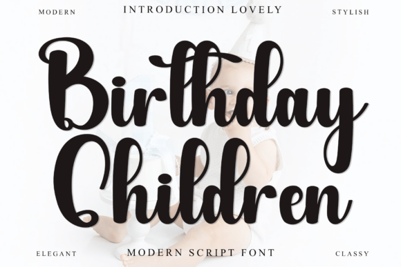 Birthday Children Font for Crafters