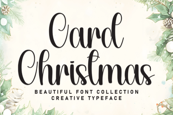 Card Christmas Typeface for Festive Campaigns