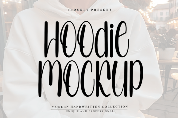 Hoodie Mockup: A Bold Handwritten Font for Makers