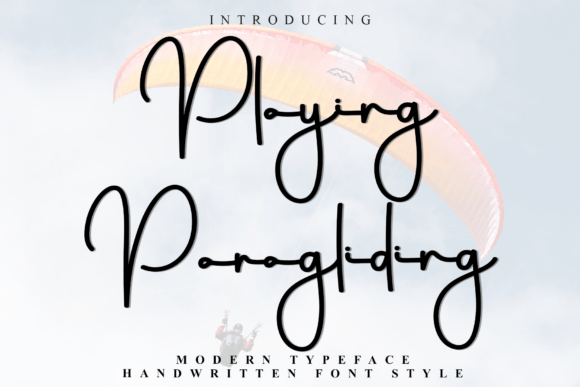 Playing Paragliding Font for Handmade Branding