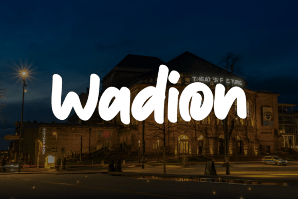 Wadion: A Modern Script Typeface for Editorial Design